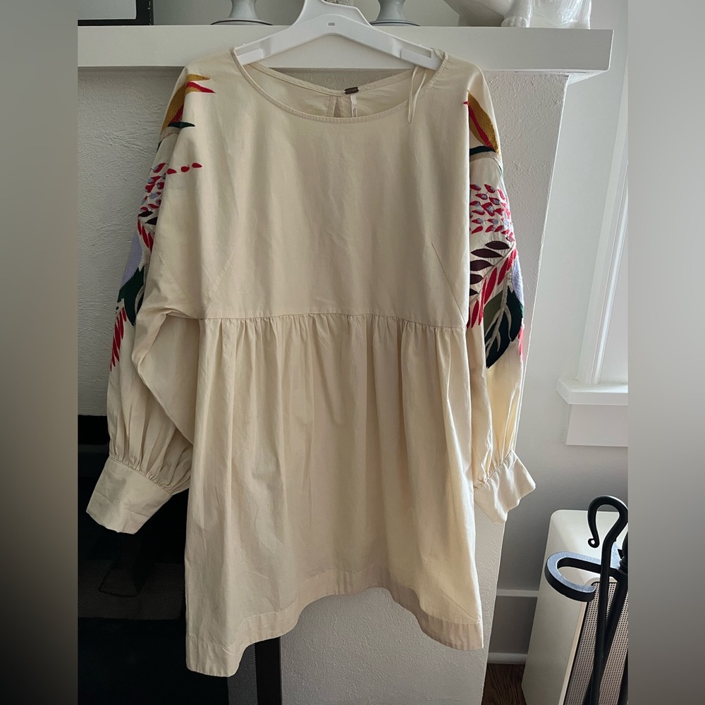 Free People embroidered mini dress